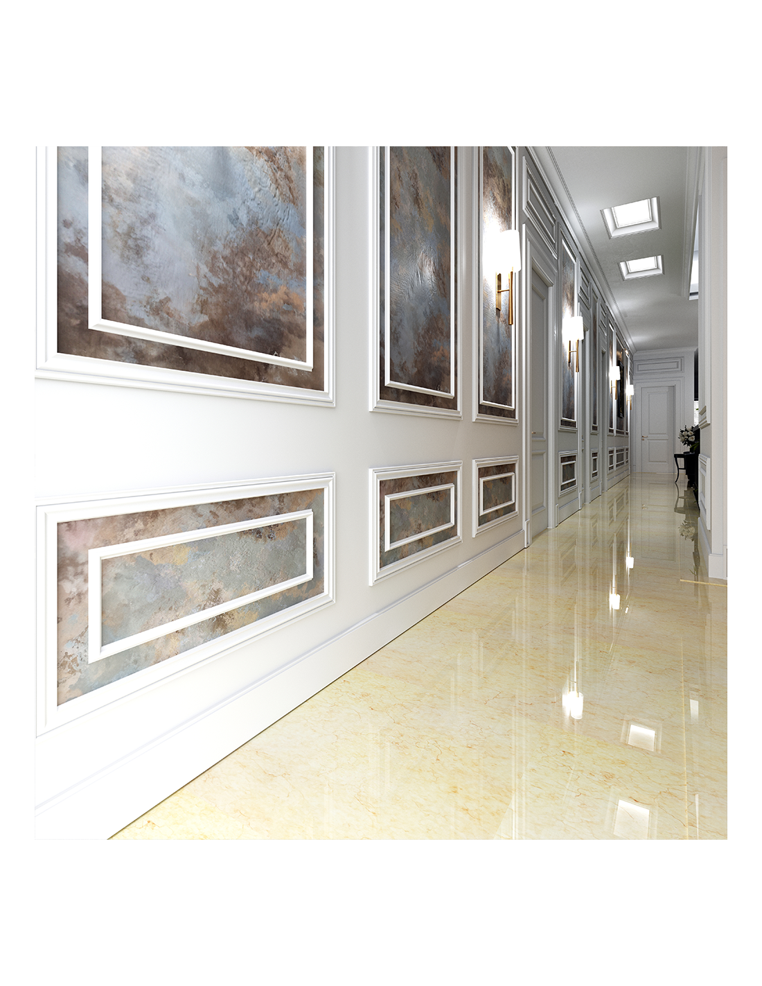 contratrepte din marmura - sunny menia - 130x17x2 cm - lucios