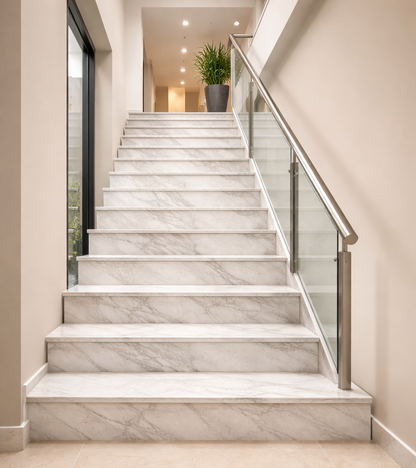 Set Treapta + Contratreapta din Marmura Volakas