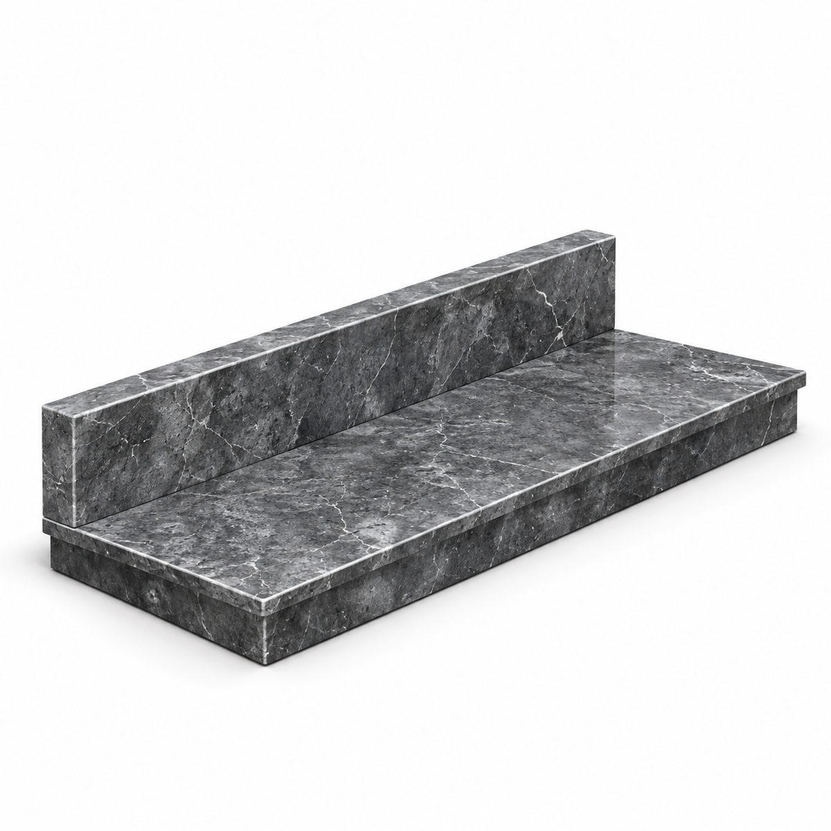 Set Treapta + Contratreapta din Marmura Melley Grey