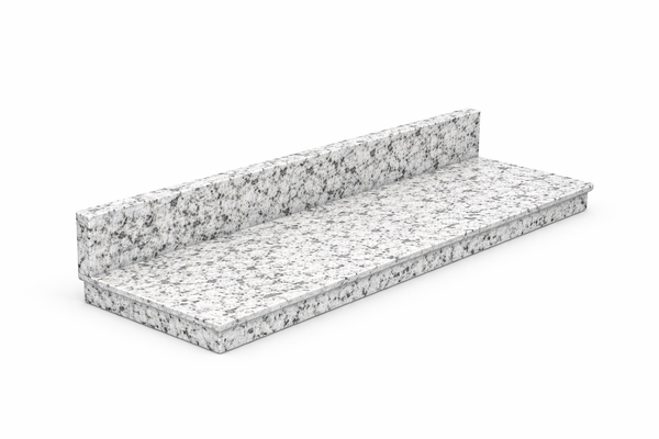 Treapta din Granit Bianco Halayeb - 33x130x2 cm - Lustruit